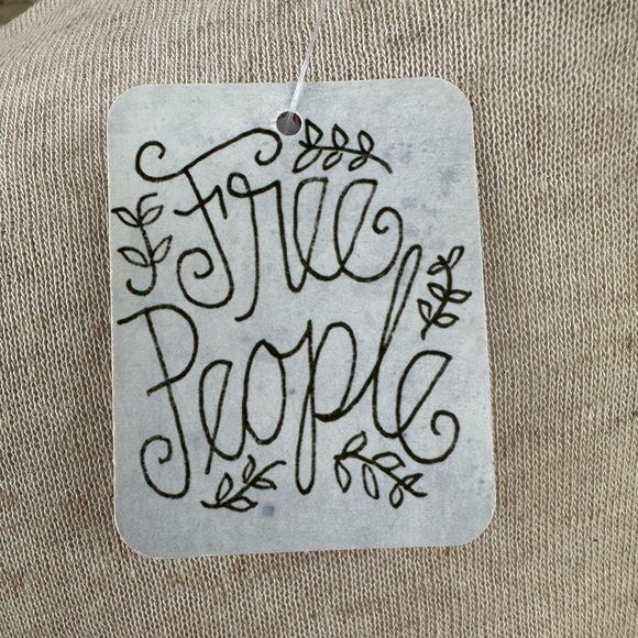 Free People Beach Oatmeal Tie Wrap Crop Top NWT - Picture 7 of 7